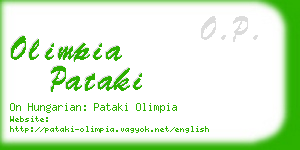 olimpia pataki business card